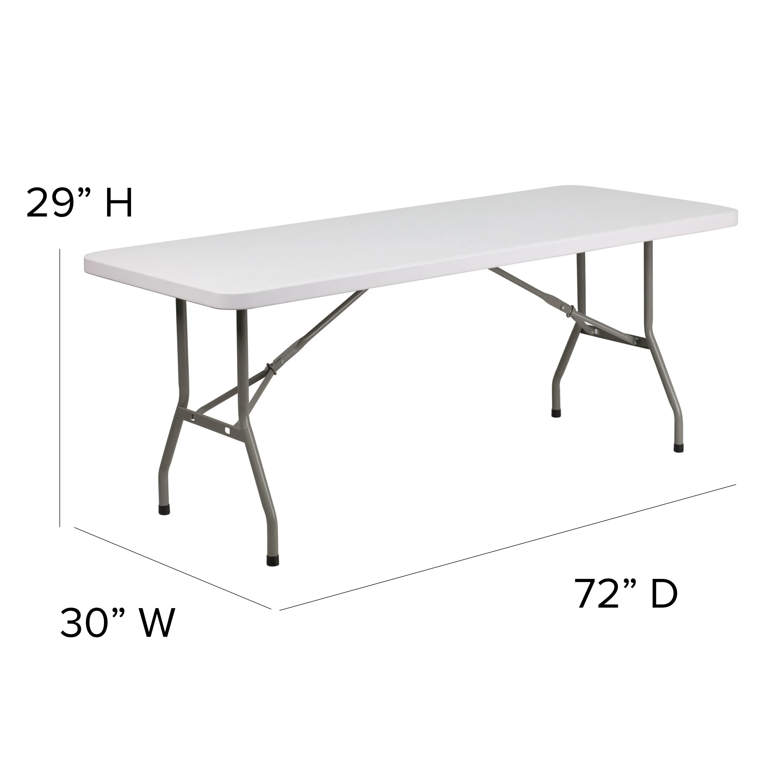 6-Foot Plastic Folding Table