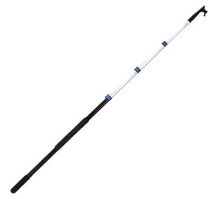 8ft/12ft Aluminum Extendable Telescopic Boat Hook For Docking, Black/Silver