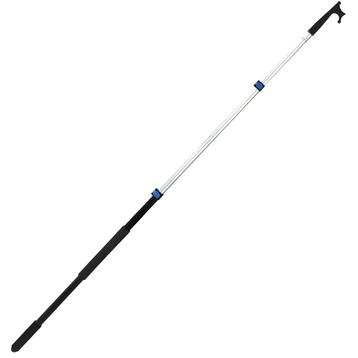 8ft/12ft Aluminum Extendable Telescopic Boat Hook For Docking, Black/Silver