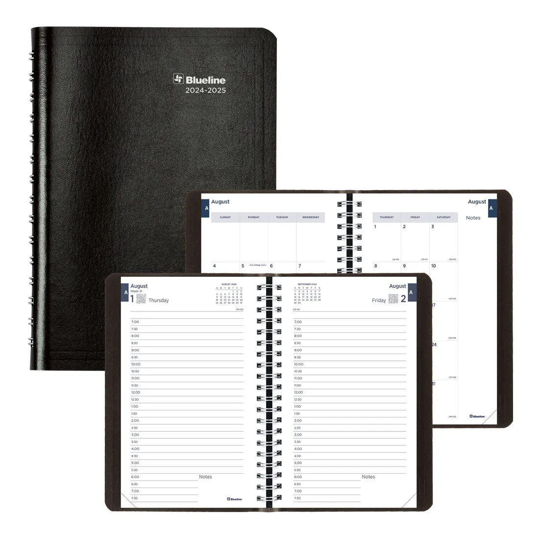 Academic Daily Planner 2024-2025, Black, CA201.BLK