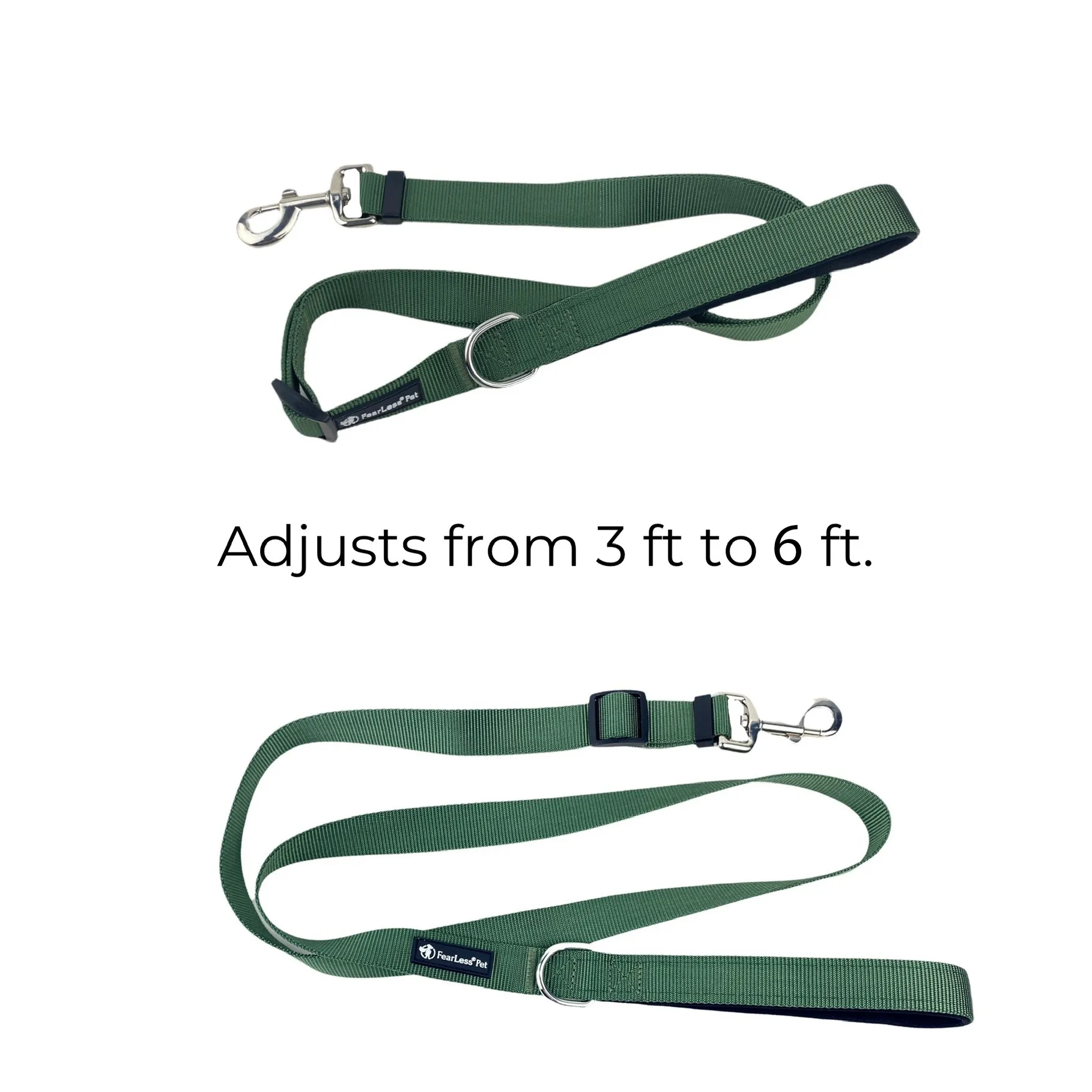 Adjustable Leash - Forest Green