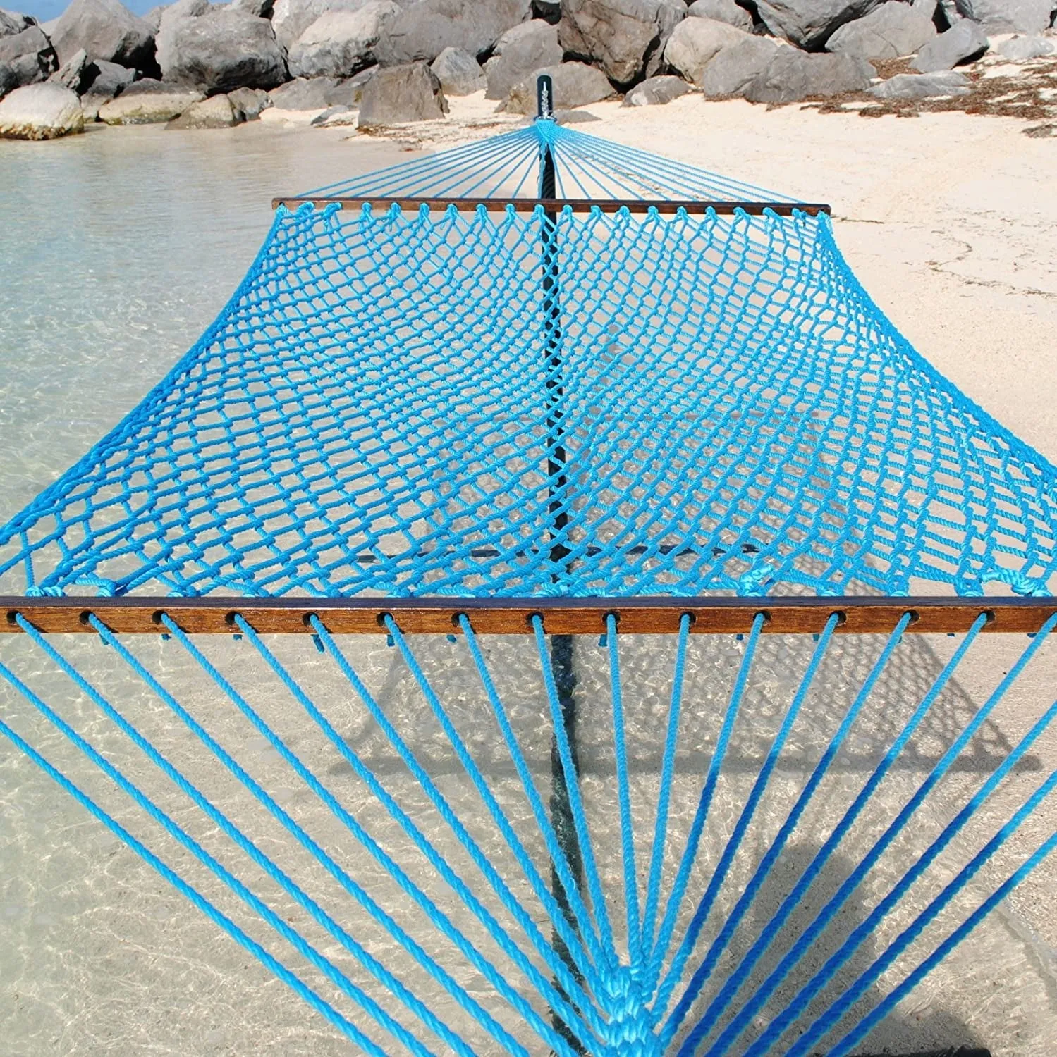 Caribbean Rope Hammock Light Blue