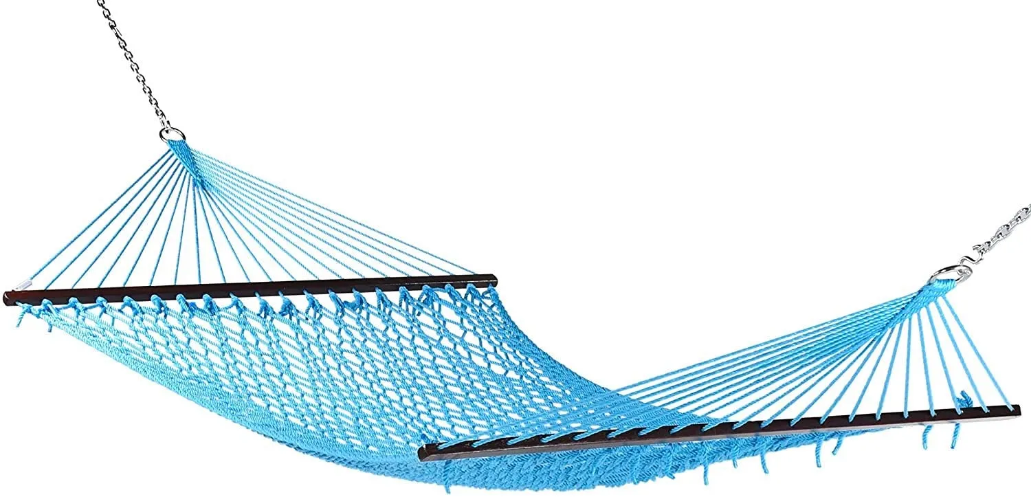 Caribbean Rope Hammock Light Blue