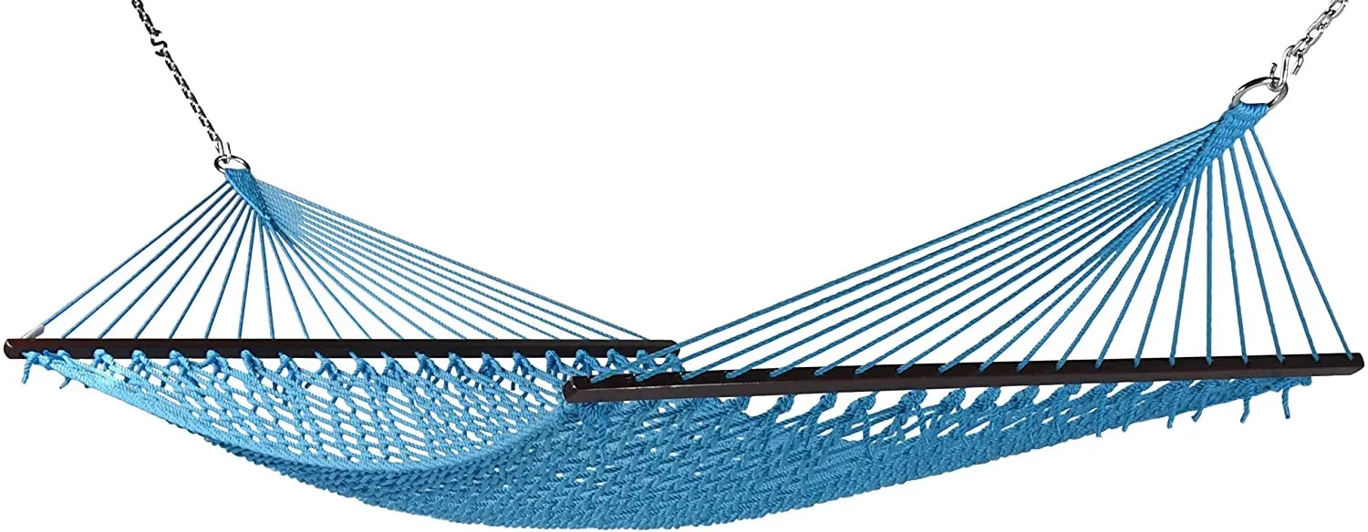 Caribbean Rope Hammock Light Blue