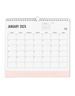 Conscious 2025 Wall Calendar Rosewater