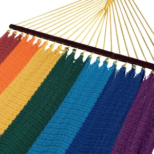 Double Caribbean Hammock - Rainbow