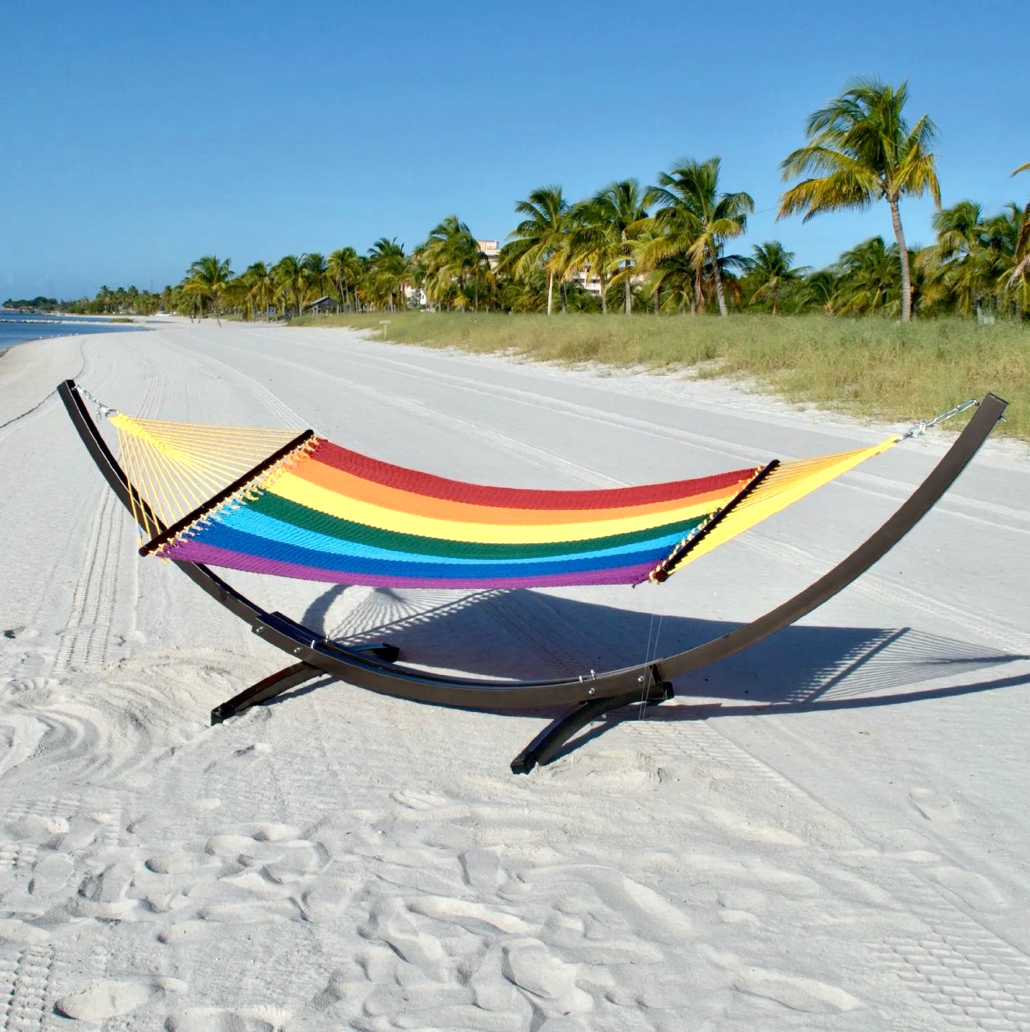 Double Caribbean Hammock - Rainbow