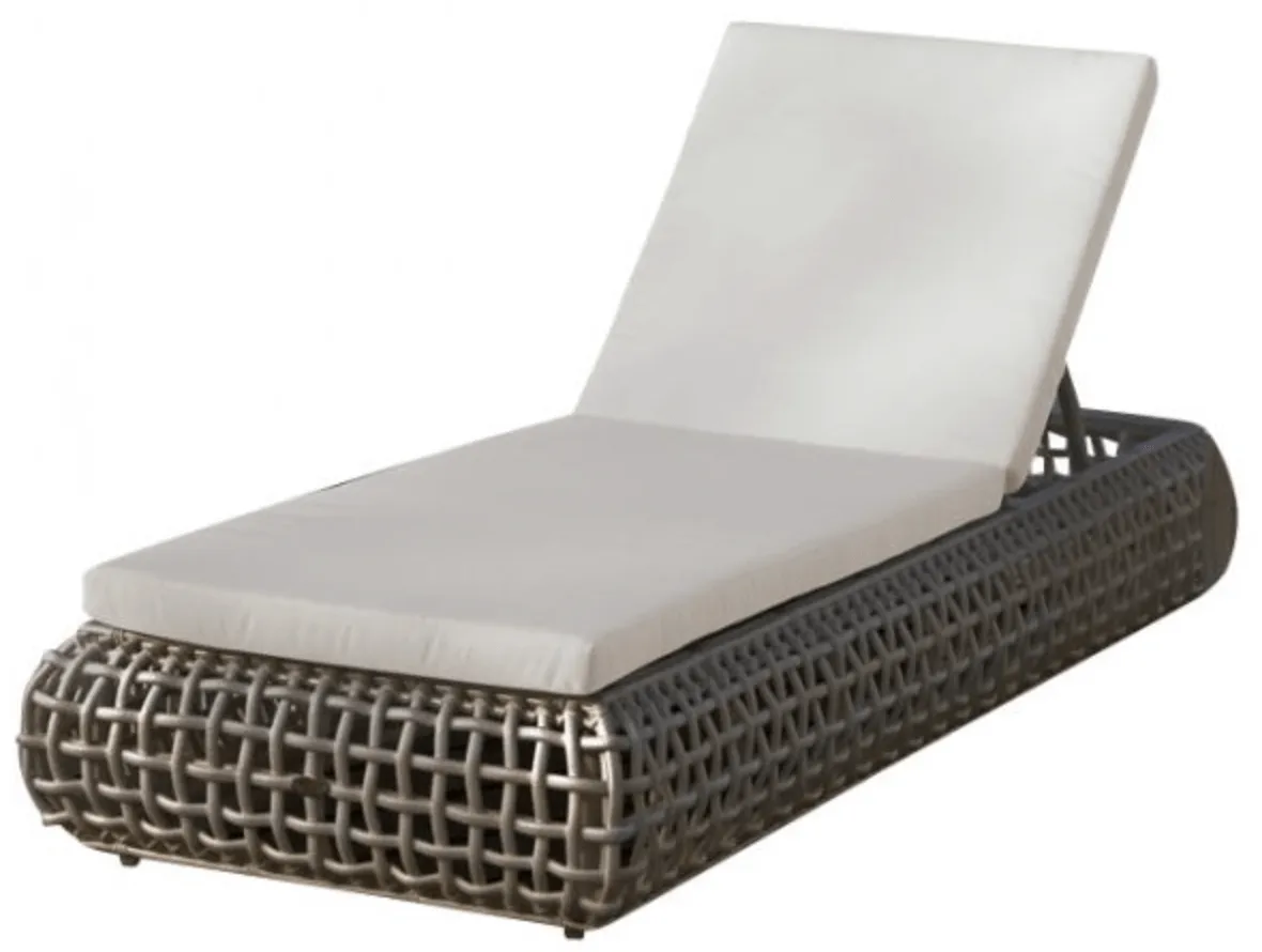 Dune Road Outdoor Chaise Lounger  With Canvas Cushion