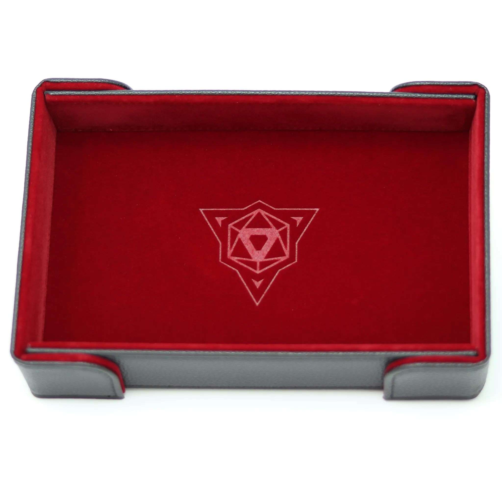 Folding Rectangle Magnetic Dice Tray: Red Velvet