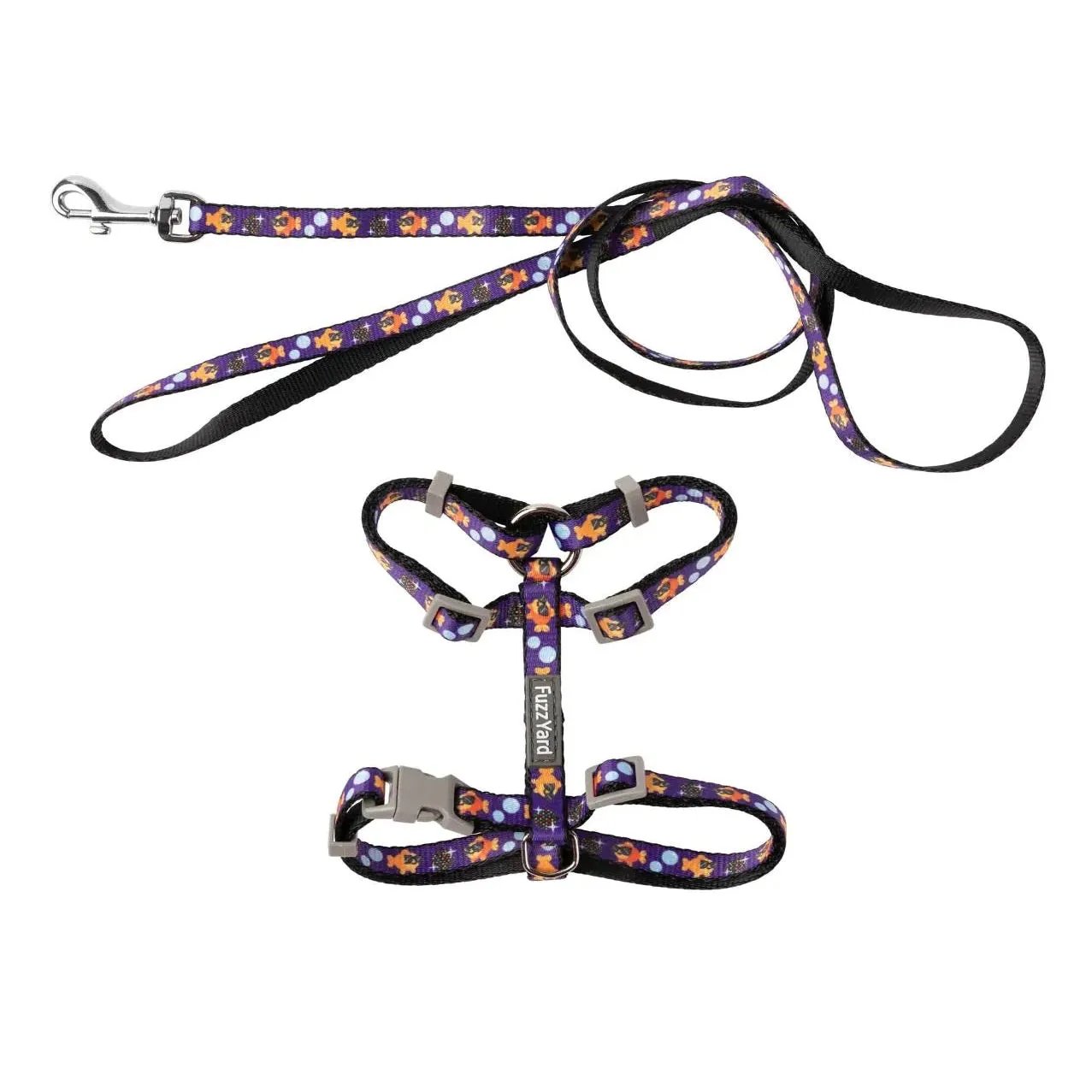 FuzzYard Caturday Night Fever Cat Harness and Lead Walking Set^^^