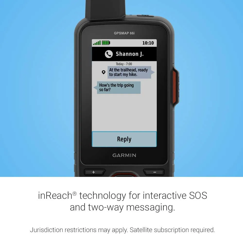 Garmin GPSMAP 66I, GPS Handheld and Satellite Communicator, Featuring Topoactive Mapping and Inreach Technology