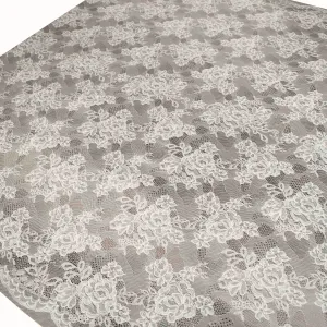 Grey Laces Plastic Tablecloth Fabric