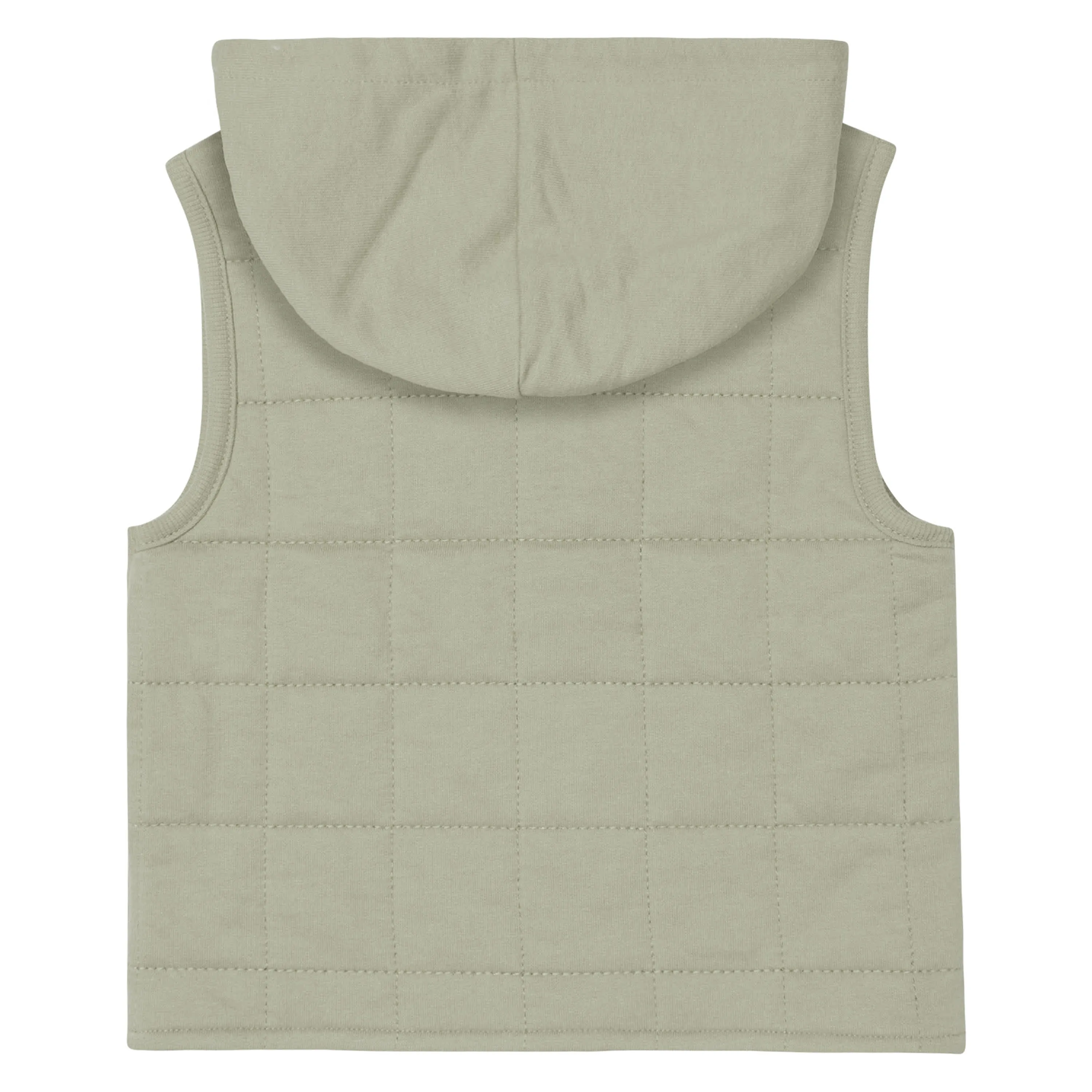 Infant & Toddler Boys Green Quilted Hooded Vest