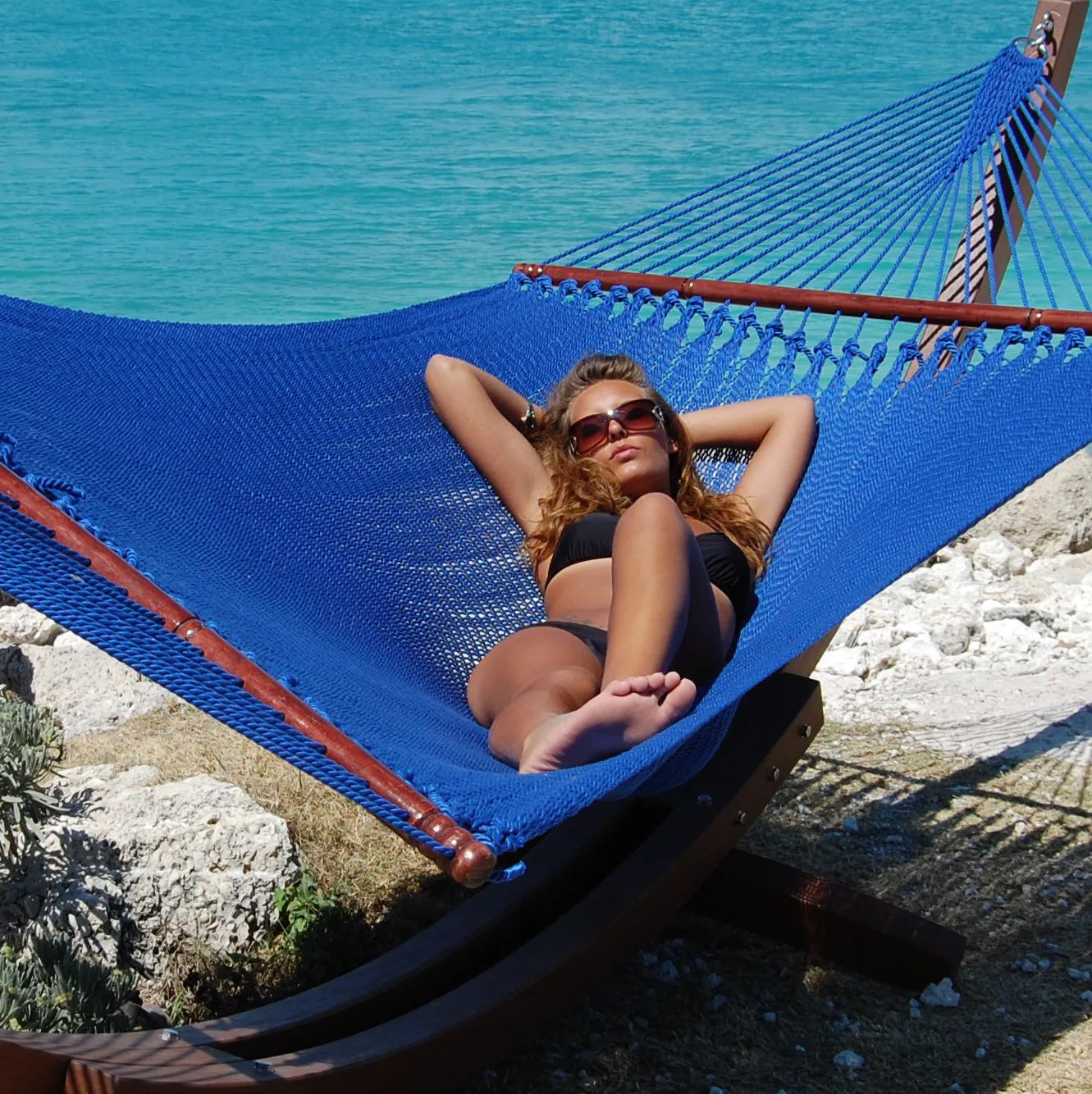 Jumbo Caribbean Hammock - Dark Blue