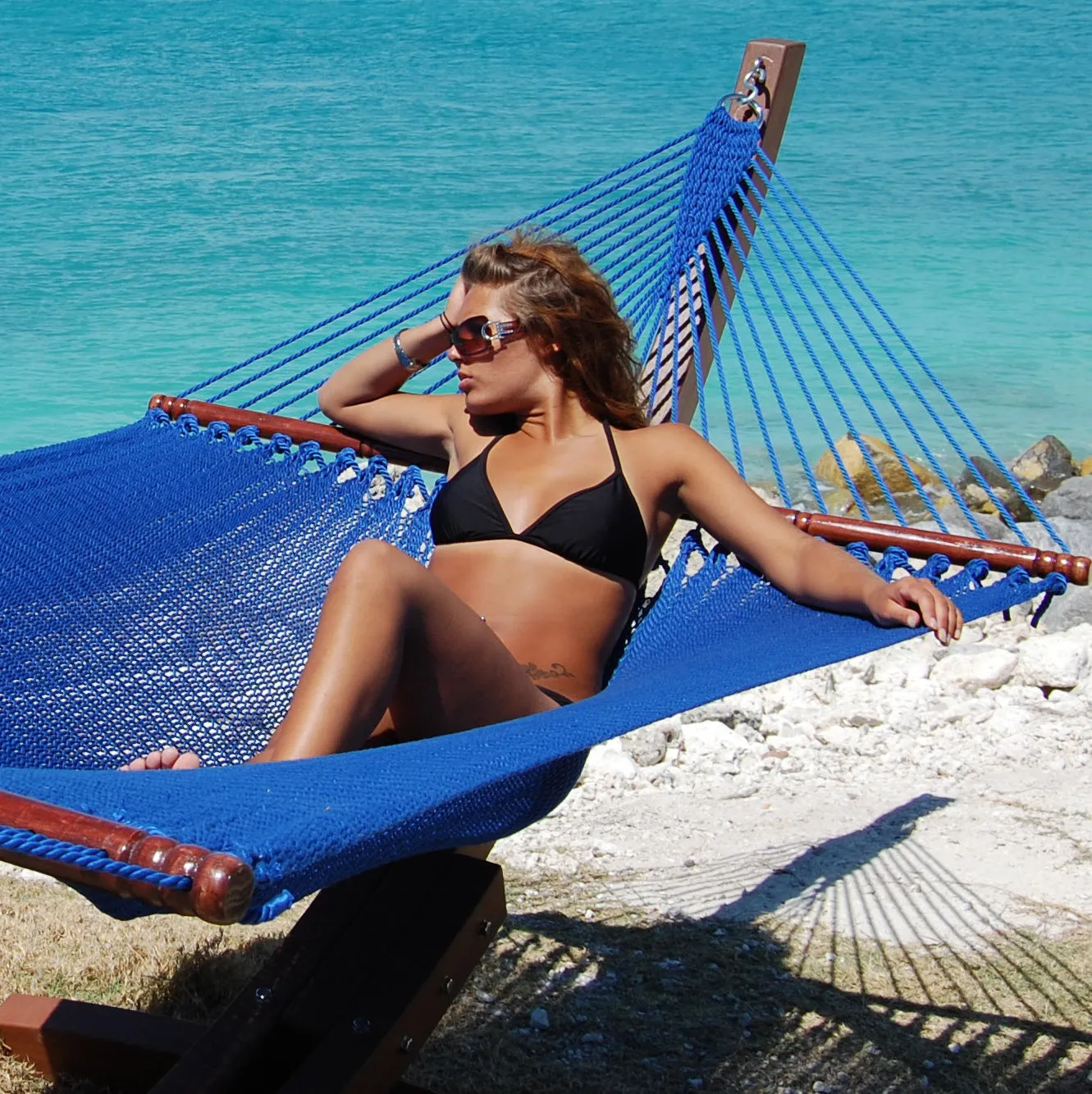 Jumbo Caribbean Hammock - Dark Blue