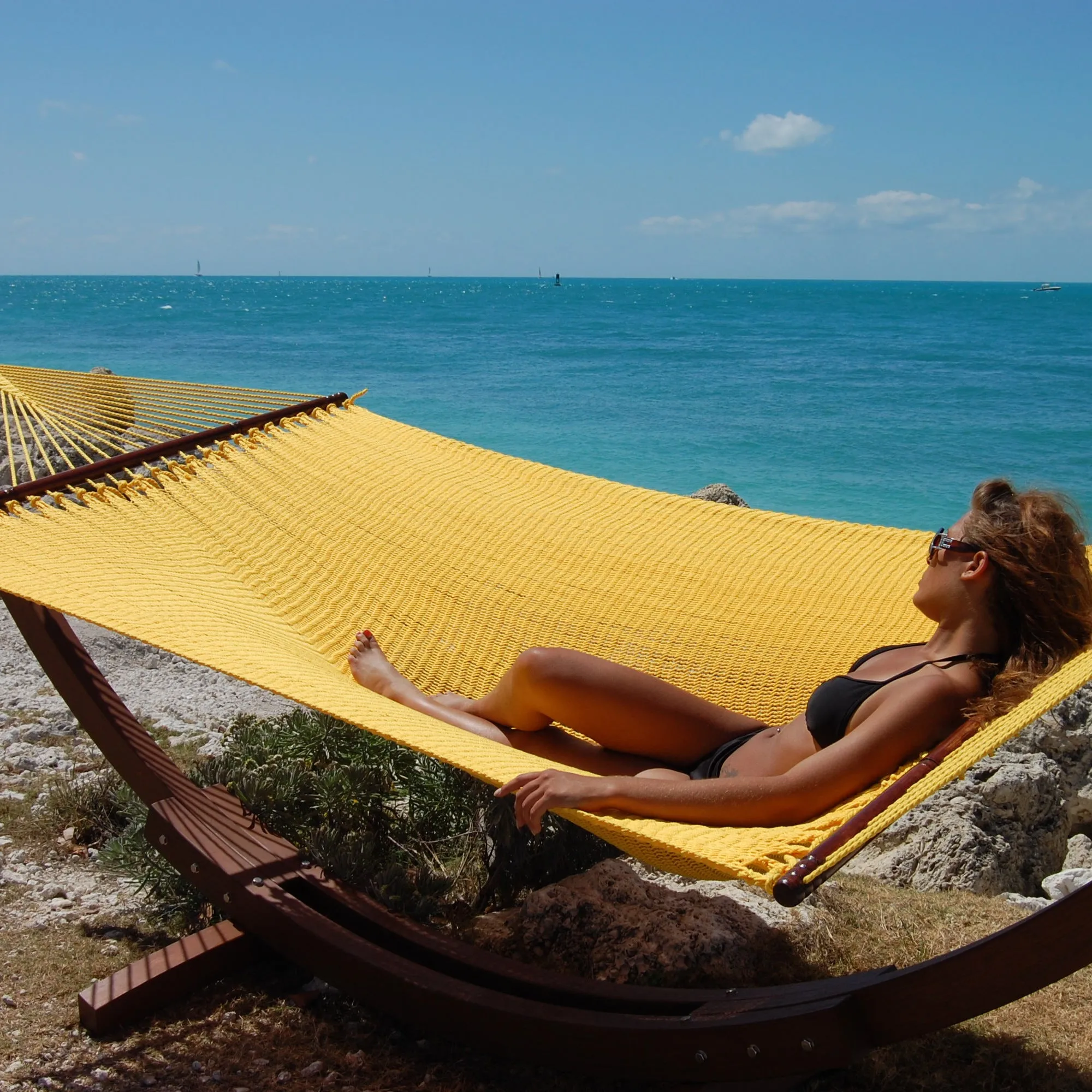 Jumbo Caribbean Hammock - Yellow