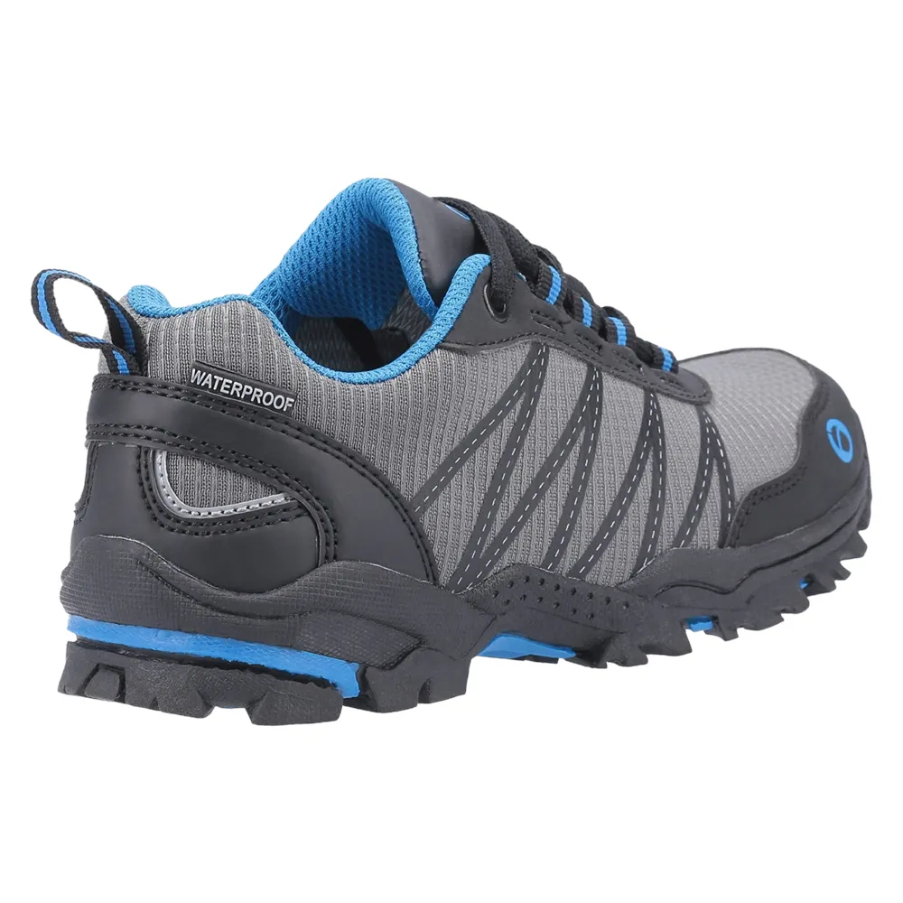 Kids Littledean Hiking Waterproof Shoes Blue/Grey