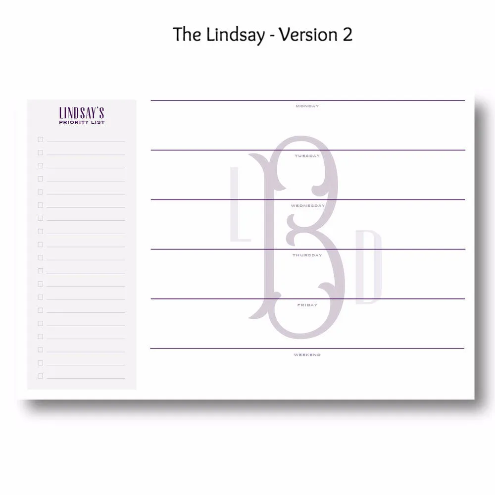 Lindsay - Personalized Desk Pad