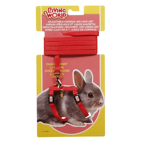 Living World Adjustable Harness and Lead Set For Dwarf Rabbits