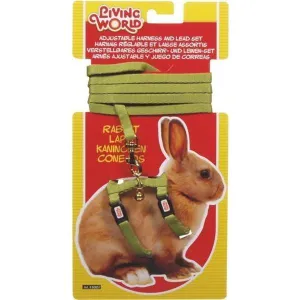 Living World Rabbit Harness and Lead Green