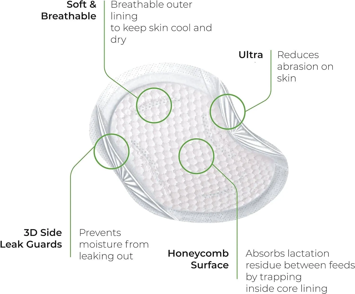 Moon Disposible Breast Pads Maternity Accessories White Adult