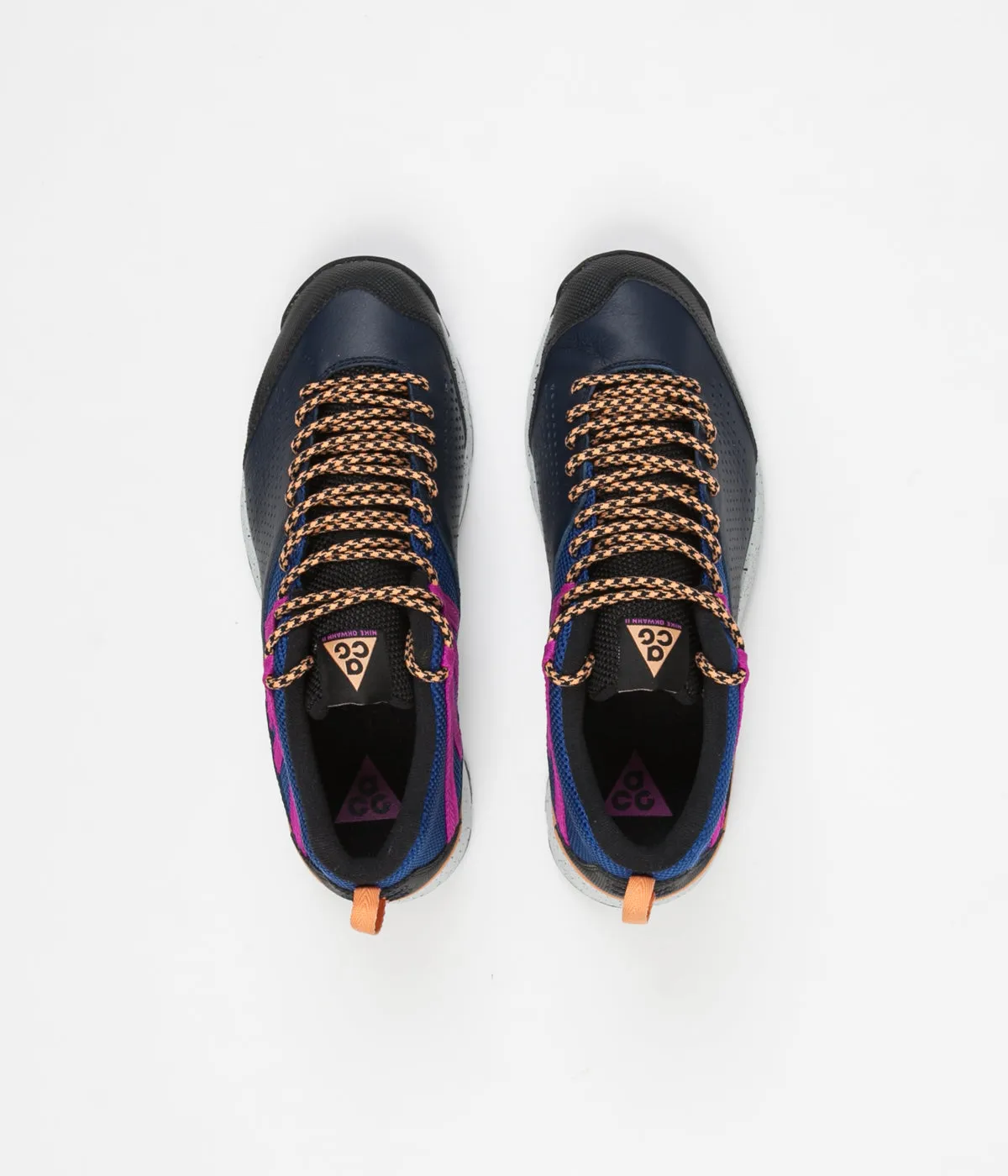 Nike ACG Okwahn II Shoes - Obsidian / Fuel Orange - Indigo Force