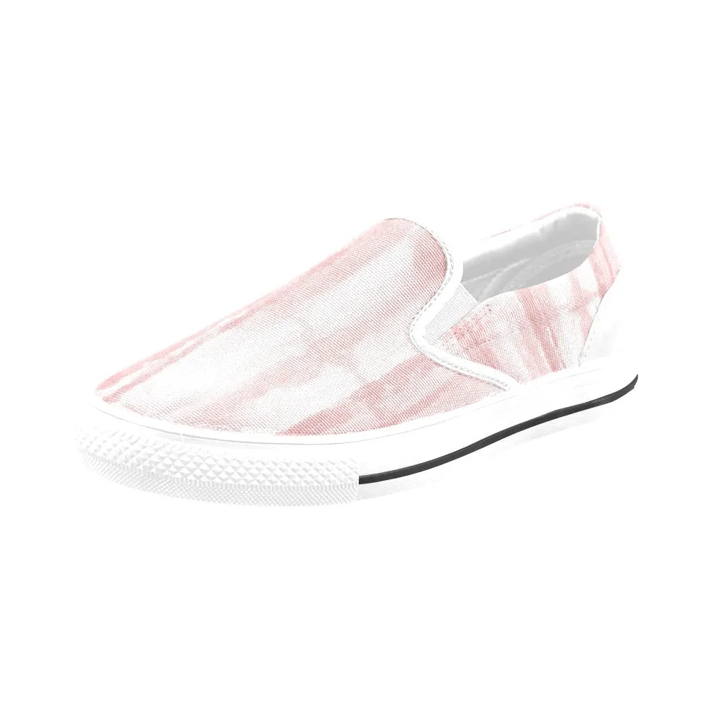 Pink Strokes Slip-on Canvas Women's Shoes