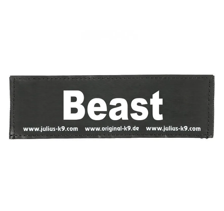 "BEAST" Large / Small Harness Labels - Set of 2 Labels / patches