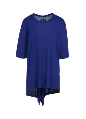 RAYON JERSEY BACK DRAPE FLARE T-SHIRT