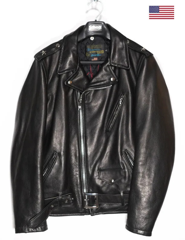 Schott NYC. 519 Black Leather Jacket