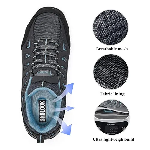 SHULOOK Hiking Shoes Women | Waterproof Shoes, Non Slip