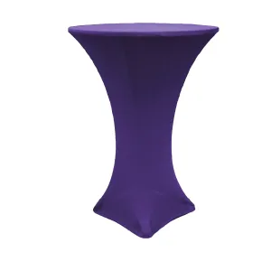 Spandex Cocktail Table Cover 30" Round - Purple