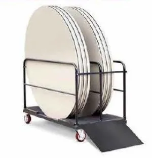 Trolley - Round Banquet Table w Ramp