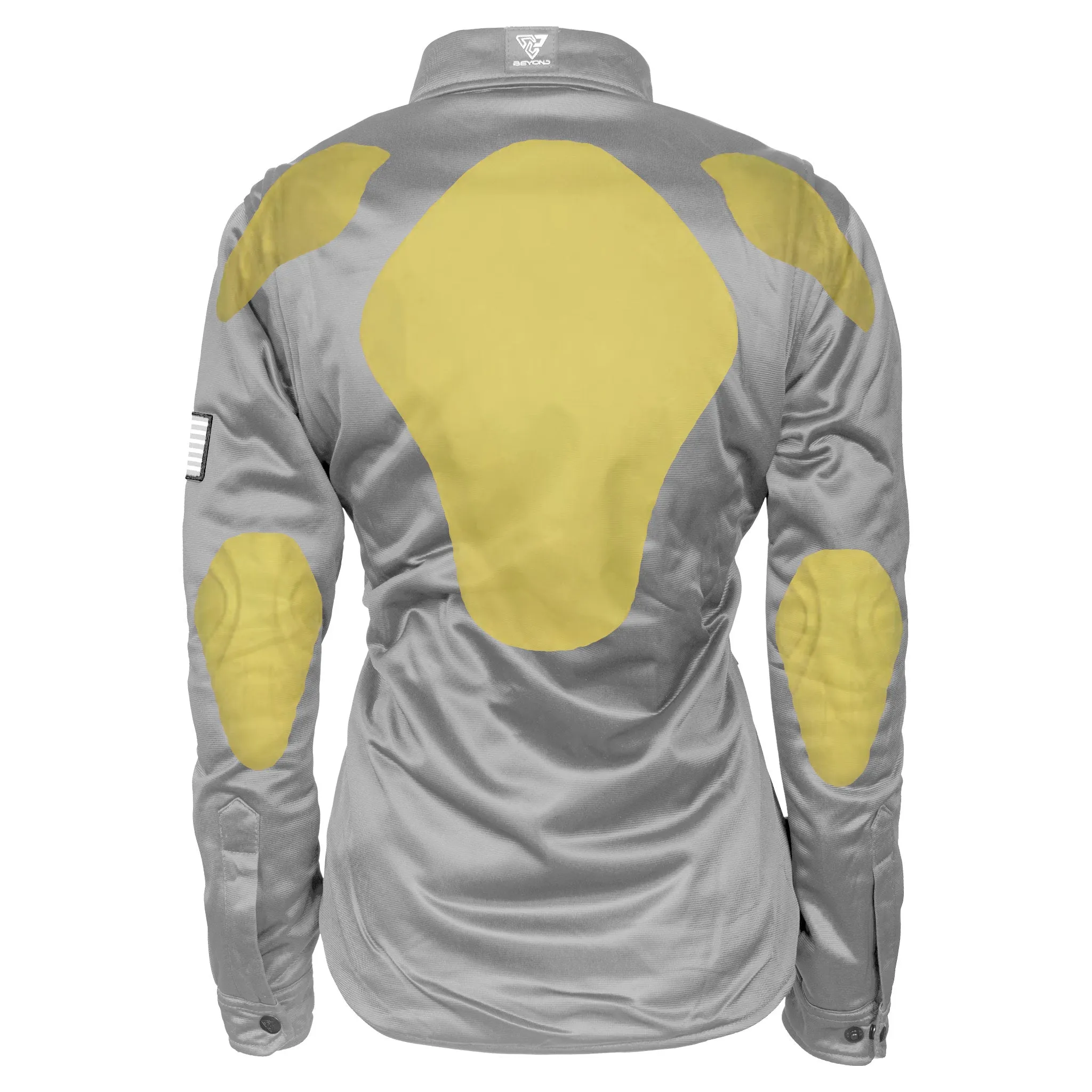 ‌Ultra Protective Shirt for Women - Light Gray Solid with Pads