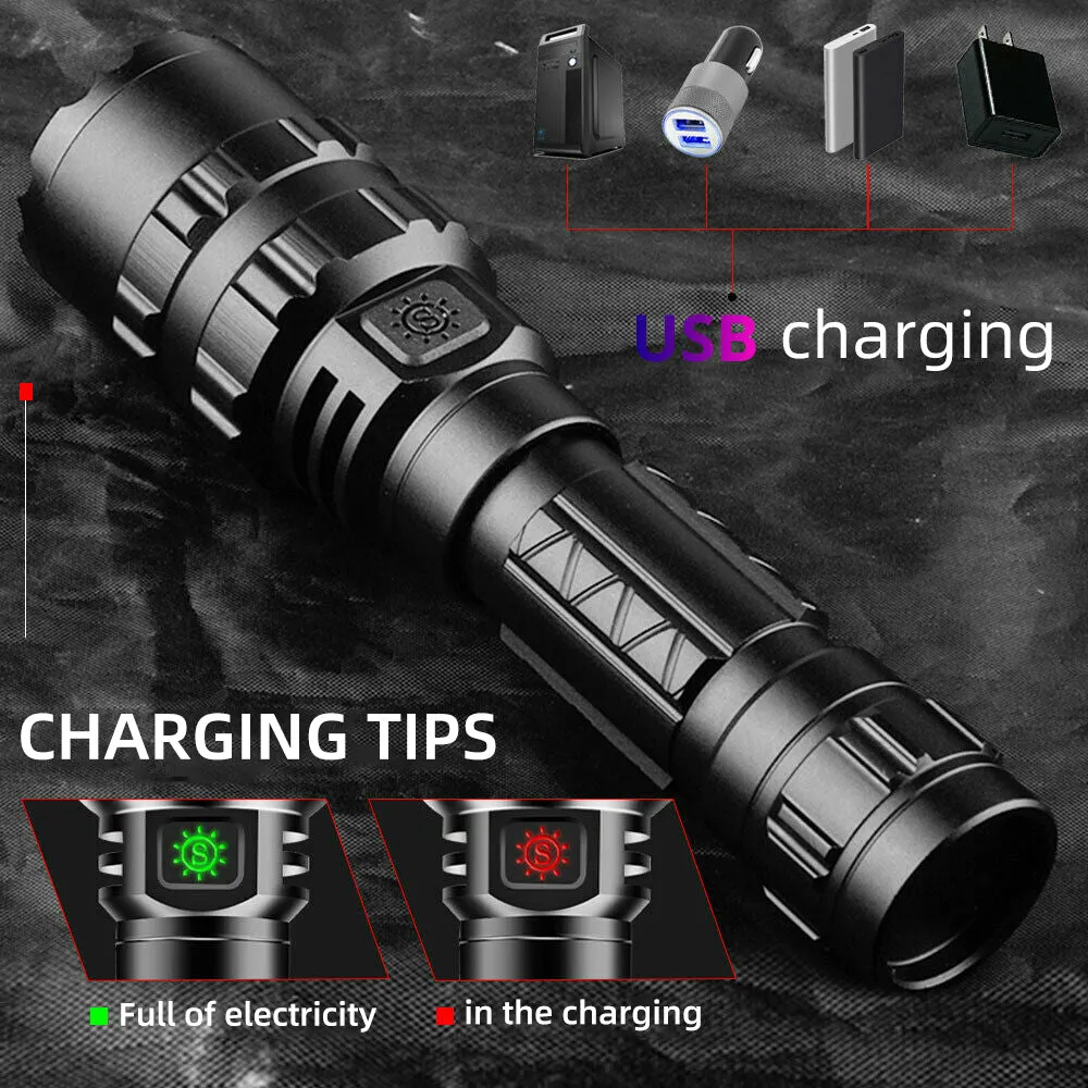 Usb Rechargeable Tactical Flashlight Db-204