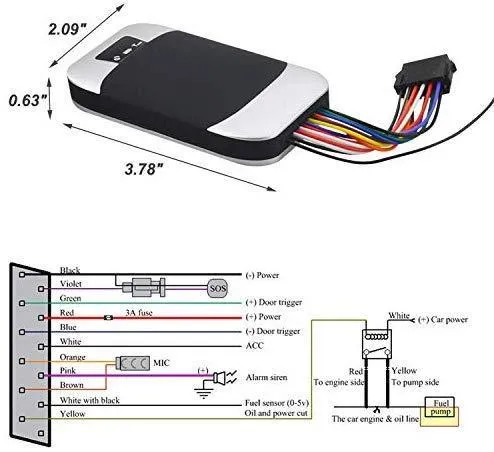 Vehicle Car GPS Tracker 103B GSM Alarm SD Card Slot Anti-Theft Realtime Spy Tracker for GSM GPRS GPS System Tracking Device