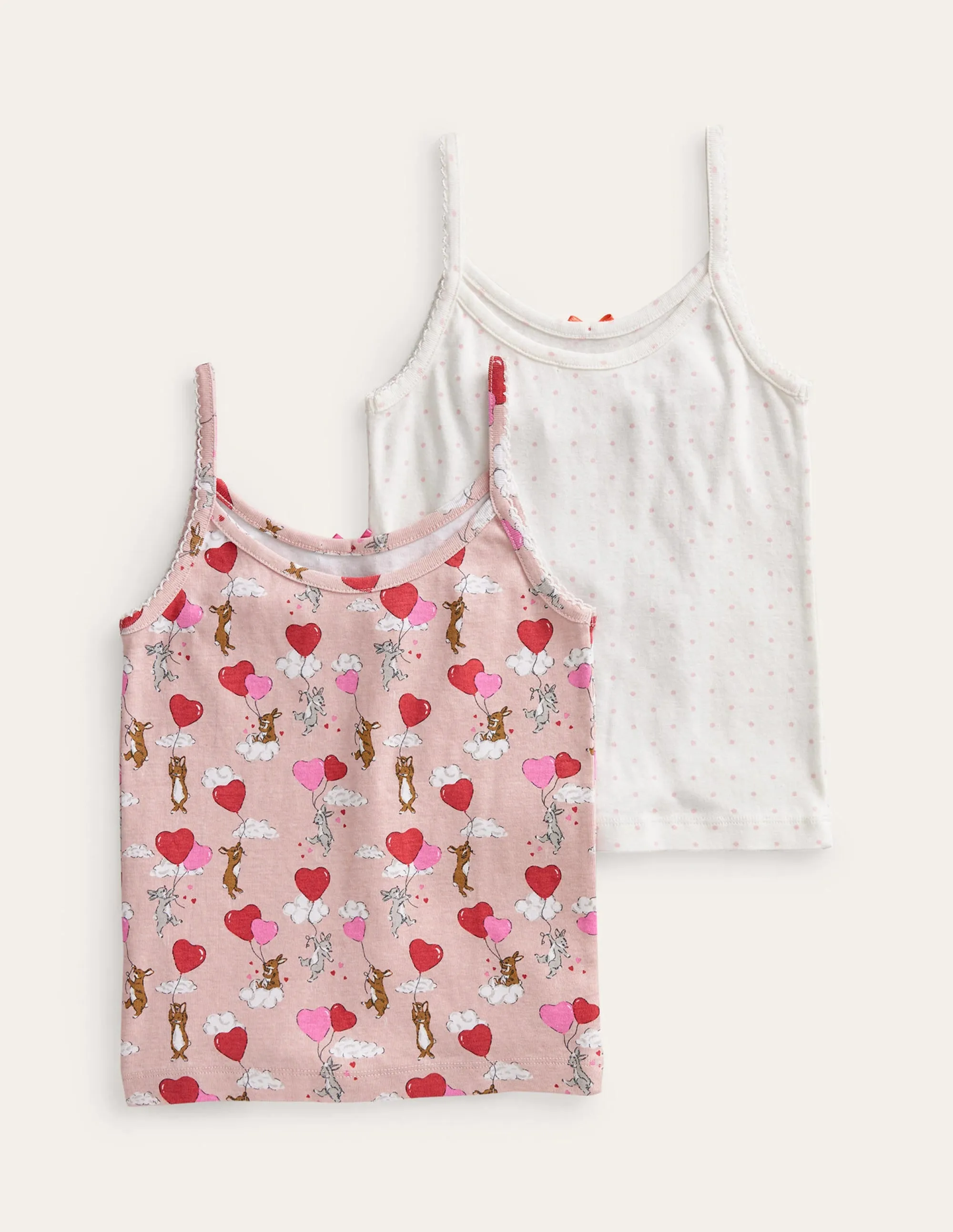 Vests 2 Pack-Pink Bunny Hearts