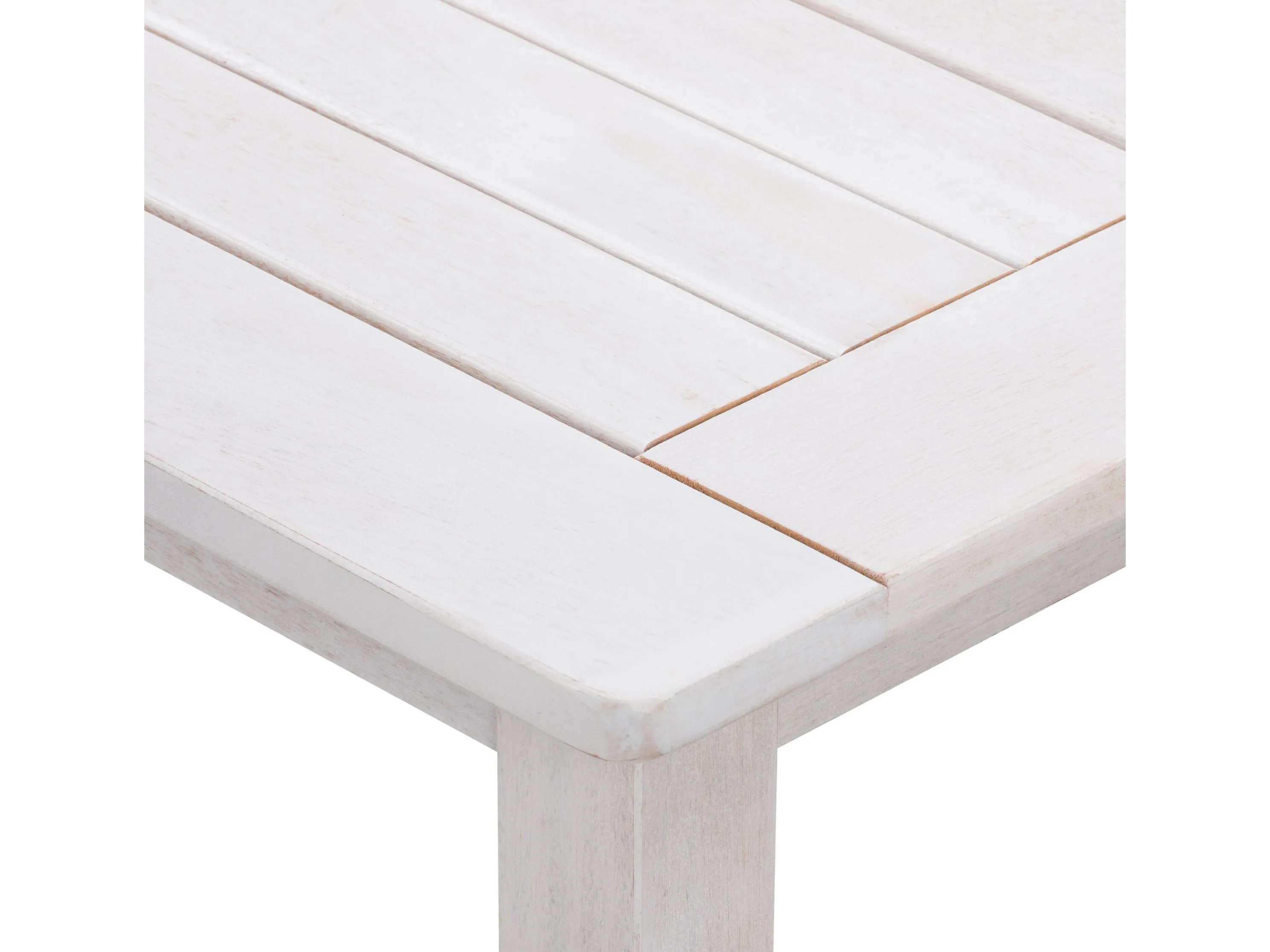 Washed White Hardwood Outdoor Coffee Table