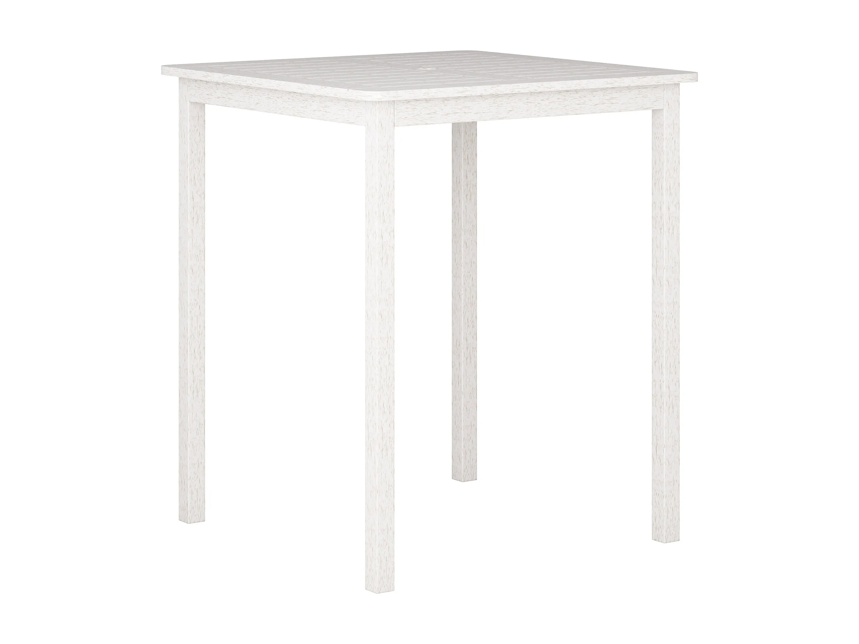 Washed White Outdoor Bar Height Table