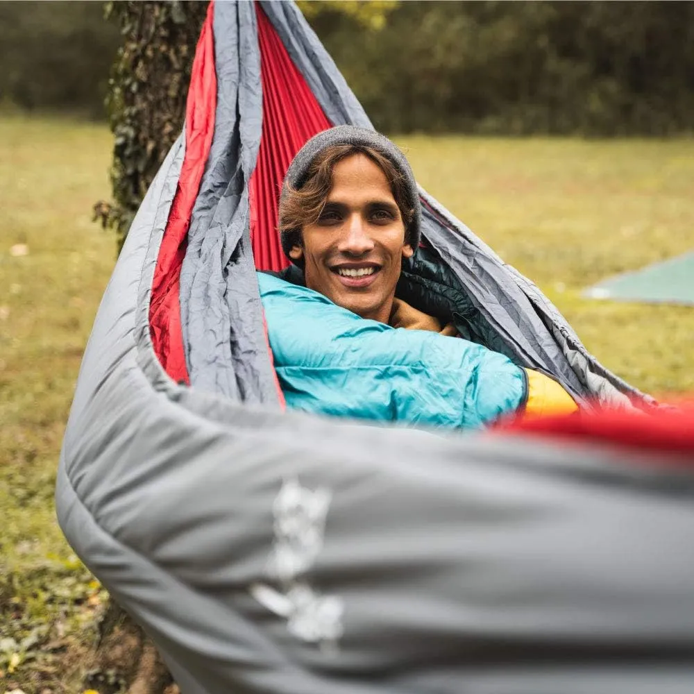 Wise Owl Outfitters Hammock Underquilt for Camping Hammock - Insulated Synthetic Underquilt for Single and Double Hammocks Grey